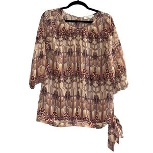 Ricki’s Pink and Tan Medium Top - Office-Ready